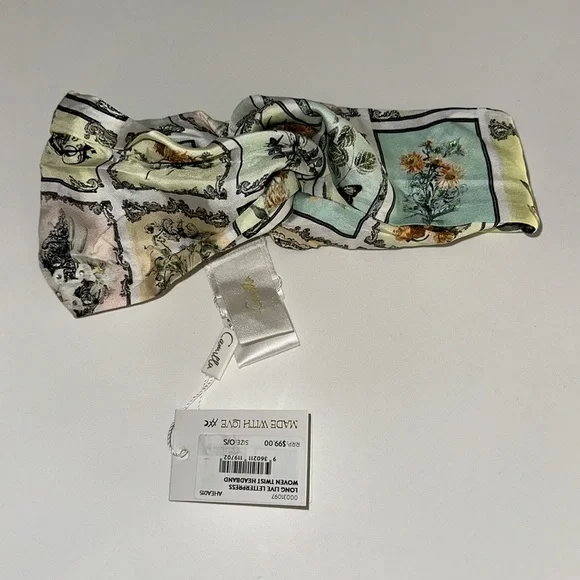CAMILLA “Long Live Letterpress” silk woven twist boho hippie headband